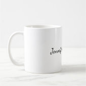 Mug Blanc Plaque moderne écriture manuscrite Votre nom (Gauche)