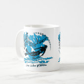 Mug blanc plongeur requin (Devant gauche)