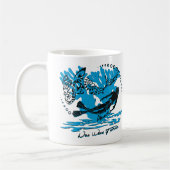 Mug blanc plongeur requin (Gauche)