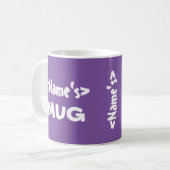 Mug Blanc pourpre personnalisé de trio nommé (Devant gauche)