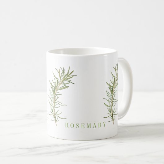 Mug blanc ROSEMAIRE FRAÎCHE (Devant droit)
