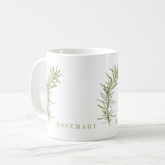 Mug blanc ROSEMAIRE FRAÎCHE (Devant gauche)