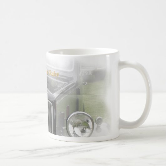 Mug Blanc rouge de tasse, rubis d'Austin sept (Droite)