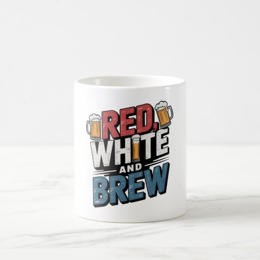 Mug Blanc rouge et Gras brun (Centre)