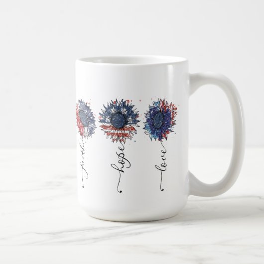 MUG BLANC ROUGE PATRIOTIQUE BLEUS SOUFFRES BLEU (Droite)