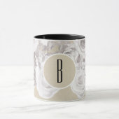 Mug Blanc Russe Roses d'hiver Shabby Chic Kraft (Centre)