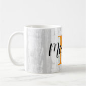 Mug Blanc rustique impression grain de bois personnali (Gauche)