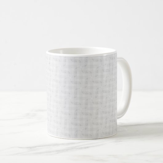 Mug Blanc solide texturé. (Devant droit)