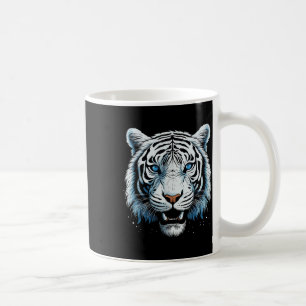 Mug Blanc Tigre Bleu Yeux Chat animal sauvage