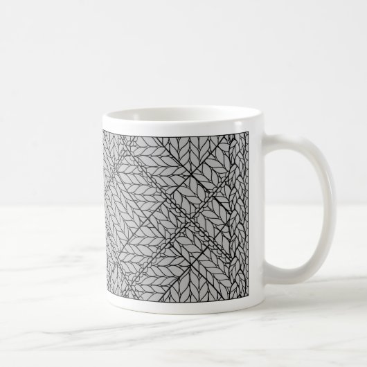 Mug Blanc Tricot ARGYLE GRIS (Droite)