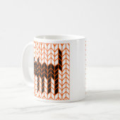 Mug Blanc Tricot Chat Noir (Devant gauche)