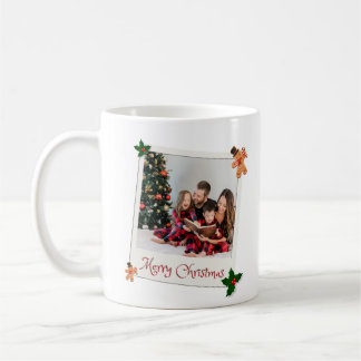 Mug Blanc Vert Joyeux NoëlFamille Photo Musique