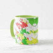 Mug Blanc Vert Rouge Jaune NOËL (Devant gauche)