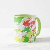 Mug Blanc Vert Rouge Jaune NOËL (Devant droit)