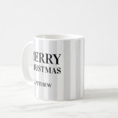 Mug Blancs et Noirs Grandes Têtes Joyeuses Noël (Devant gauche)