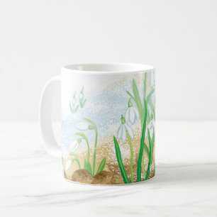 Mug Blancs, Galanthus nivalis Illustration