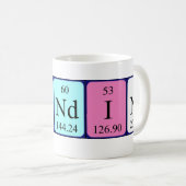 Mug Blandine nom de table périodique muette (Devant droit)