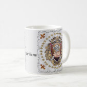 Mug Blason de chevalier Nom de famille (Devant droit)