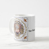 Mug Blason de chevalier Nom de famille (Devant gauche)