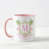Mug Blason de Noël Flamingo Prépa Monogramme (Gauche)