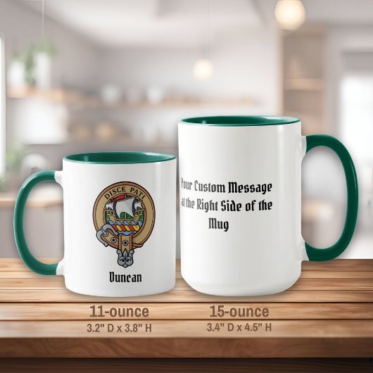 Mug Blason du clan Duncan sur tartan