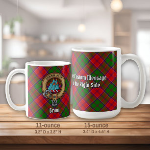 Mug Blason du clan Grant sur tartan