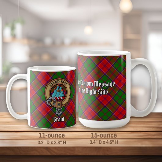 Mug Blason du clan Grant sur tartan