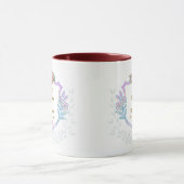 Mug Blason Floral Élégant avec Monogramme à Initiales (Centre)