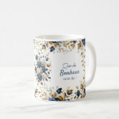 Mug Blauwe bloem Koffiemok (Voorkant rechts)