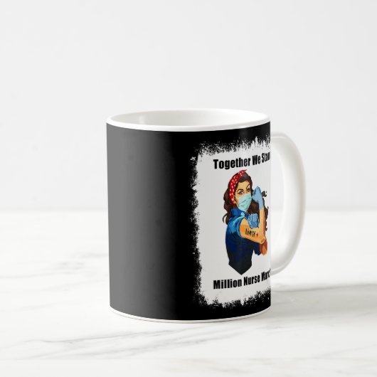 Mug Bleached Ensemble Nous Supportons Nurse Strong Mil (Devant droit)