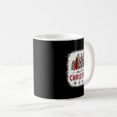 Mug Bleached Merry Christmas Tree Funny Leopard Plaid  (Devant droit)