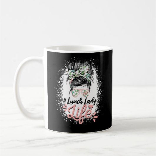 Mug Bleached Messy Lunch Lady Of Cafeteria Lunch L (Gauche)