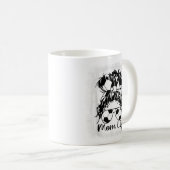 Mug Bleached Soccer Maman Chemise Soccer Ball Messy Bu (Devant droit)