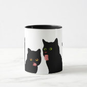 Mug Blep ! Chats noirs léchant Windows (Centre)