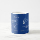 Mug Bleriot XI - Plan de dessin du plan d'avion AD (Centre)