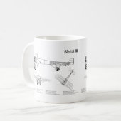 Mug Bleriot XI - Plans de dessin du plan d'avion BD (Devant gauche)