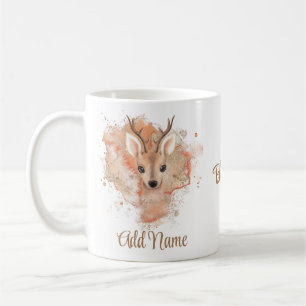 Mug Blessé Bambi Deer Ajoutez Votre Nom