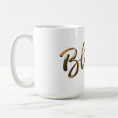 Mug Blessé Élégant Faux Gold Script Inspirationnel (Gauche)