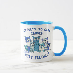 Mug Blessé Felines Cruauté aux chats