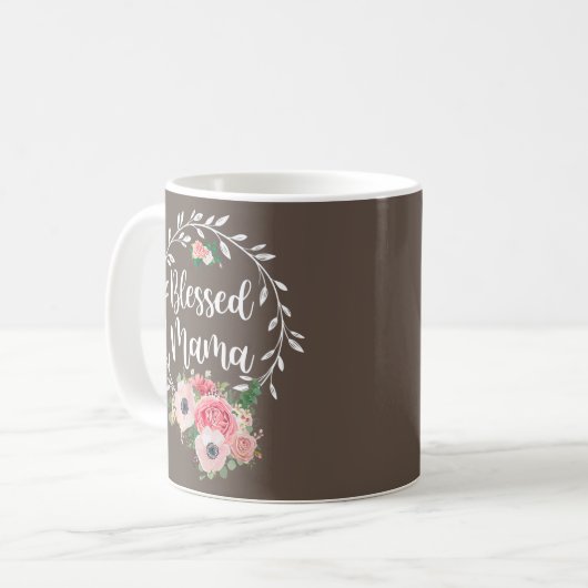 Mug Blessé Mama Décor Fleur Drôle  (Devant gauche)