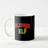Mug Blessed Elf Christmas Family Matching Group Xmas  (Gauche)
