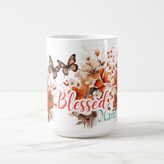 Mug Blessed Mama Papillon Floral (Centre)