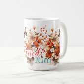 Mug Blessed Mama Papillon Floral (Devant droit)