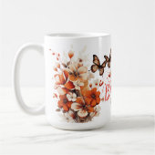 Mug Blessed Mama Papillon Floral (Gauche)