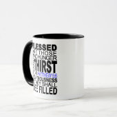 Mug Blessed sont ceux… Citation de vers de bible de (Devant gauche)