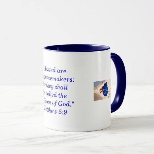Mug Blessed sont les fabricants de paix…. (Devant droit)