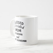 Mug Blessed To Be Called MOM Grandma and Great Grandma (Devant gauche)