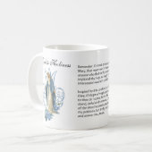 Mug Blessed Virgin Mary Floral Memorare Prayer Coffee (Devant gauche)