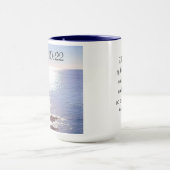 Mug Blessures de l'océan bleu étincelant Bible Verse (Centre)