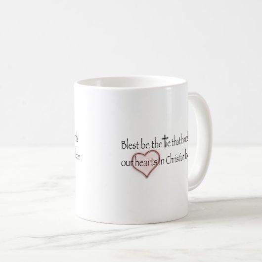 Mug Blest Be the Cravate That Binds Christian Hymn (Devant droit)